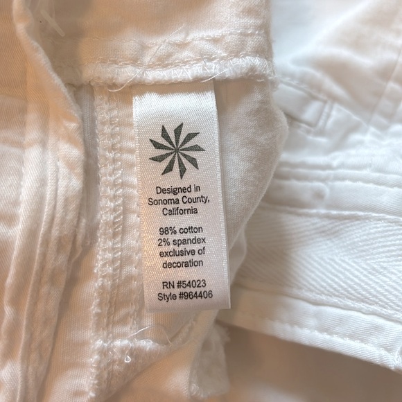 Athleta women’s cotton white shorts size 16 - Picture 5 of 6